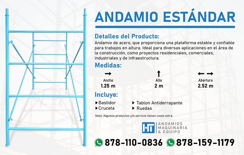 Andamio armado en obra