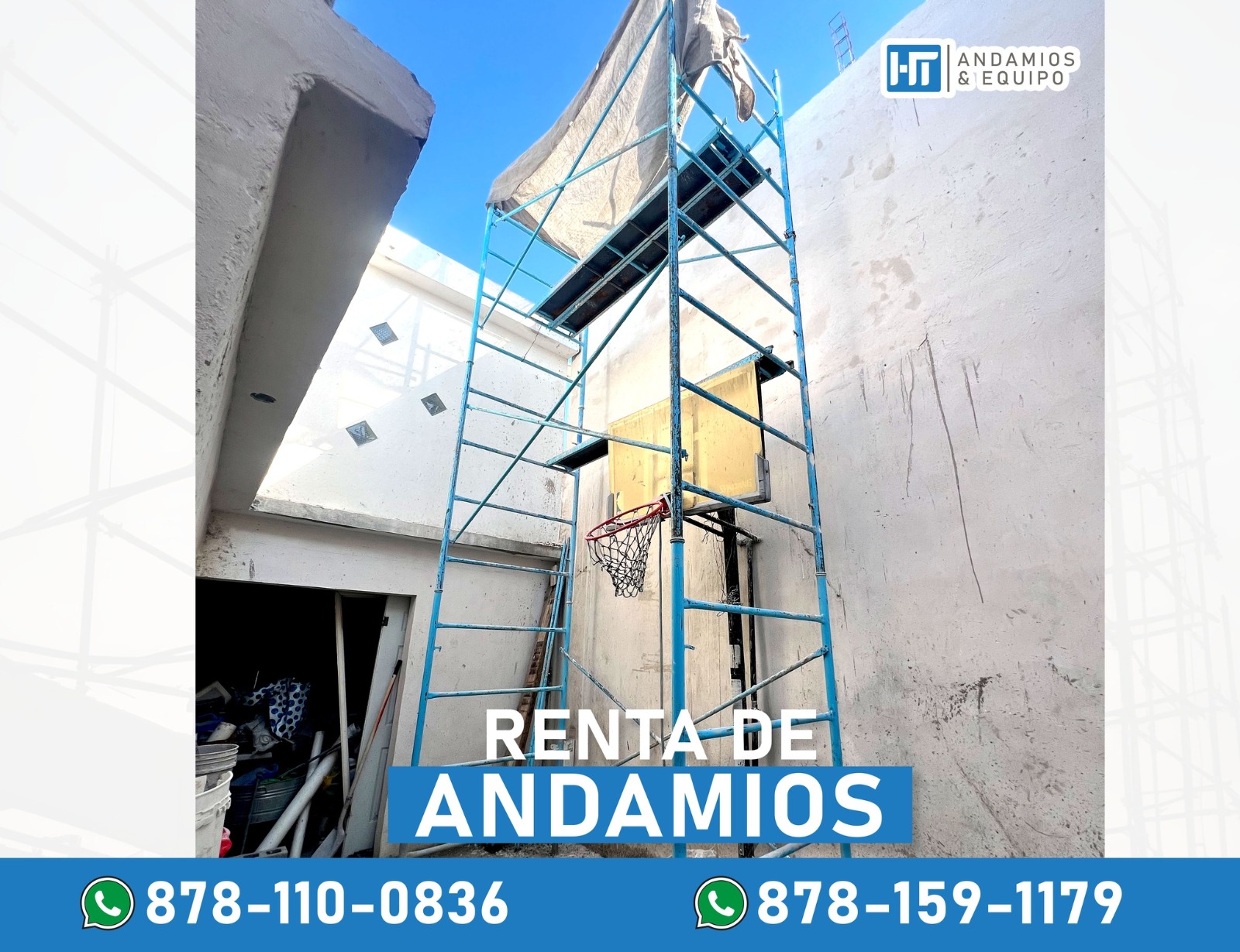 Andamio armado en obra